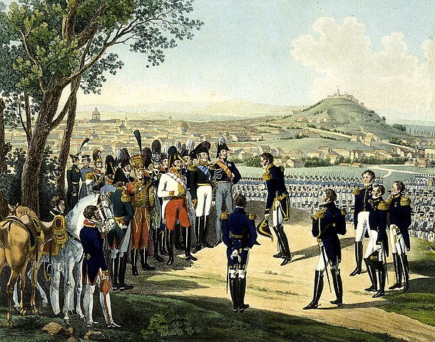 Маршал Мармон вручает ключи от Парижа российскому императору Александру (изображение из статьи Википедии «Падение Парижа», Автор: Carl Heinrich Rahl - https://runivers.ru/gal/gallery-all.php?SECTION_ID=7093&amp;ELEMENT_ID=600916, Общественное достояние, https://commons.wikimedia.org/w/index.php?curid=92739026) I