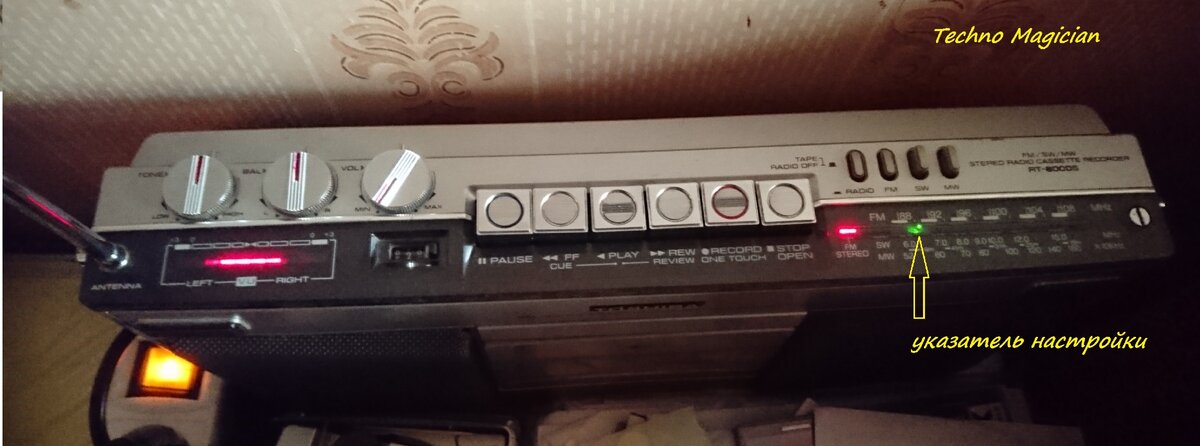 Индикатор уровня (VU) и шкала настройки.