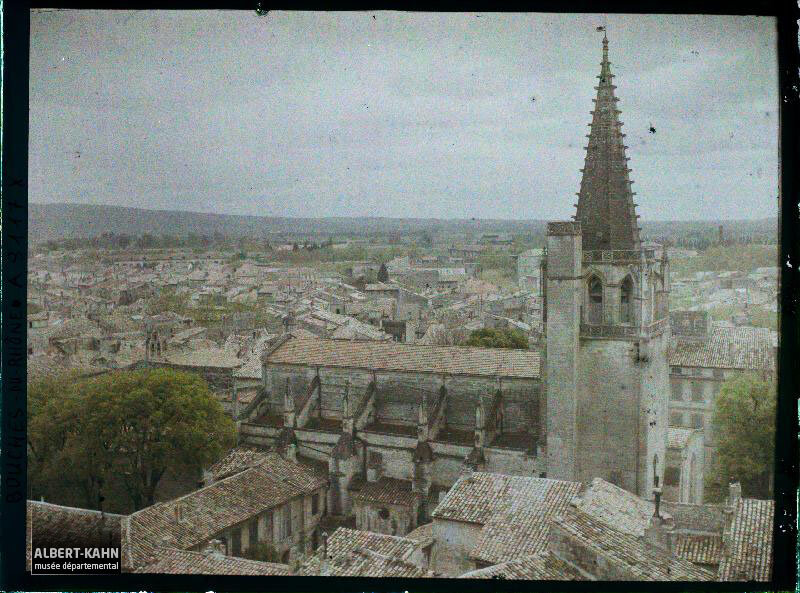 Тараскон, общий вид на город и собор, 19 апреля, 1916 года