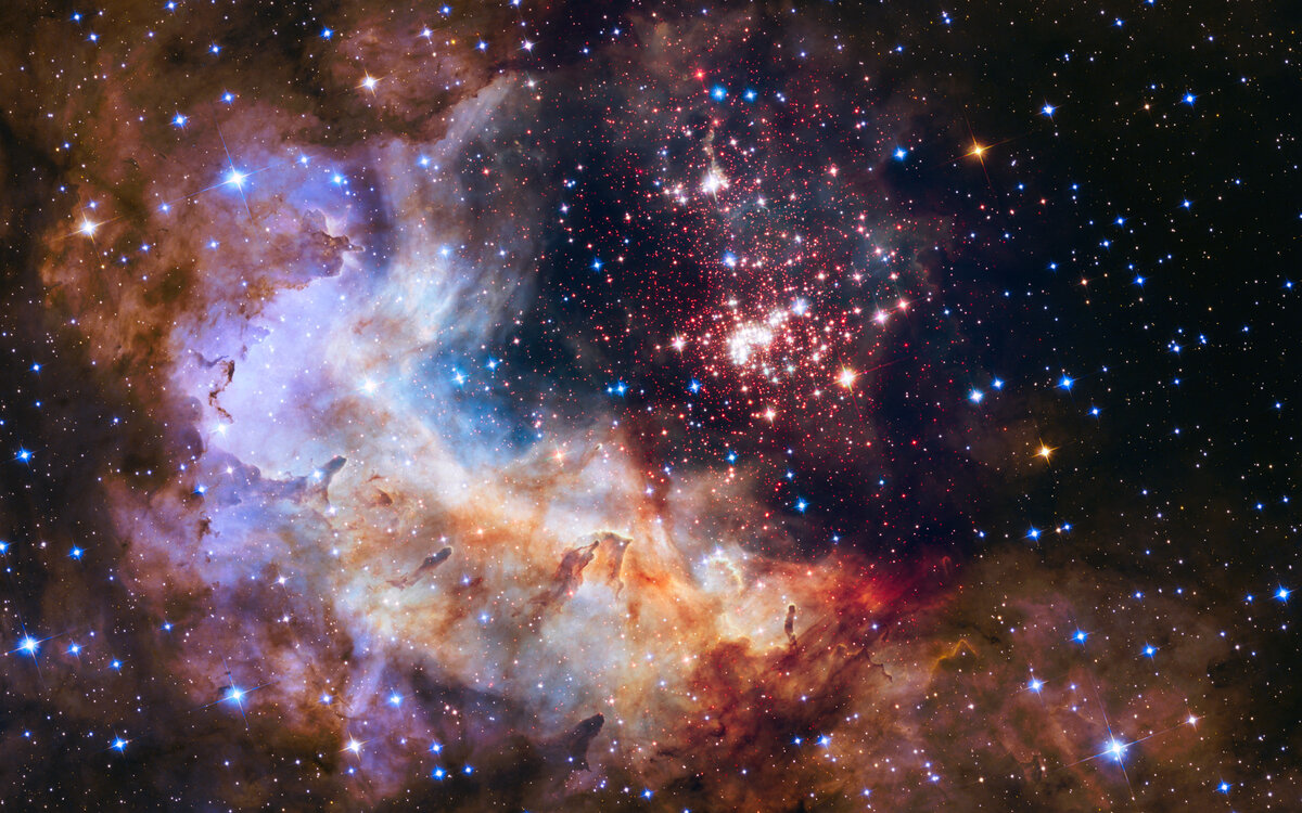 Фотографии космоса с телескопа «Хаббл». Фото: NASA, ESA, the Hubble Heritage Team (STScI/AURA), A. Nota (ESA/STScI), and the Westerlund 2 Science Team