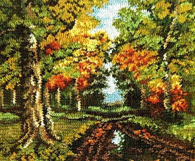 Картина связанная крючком