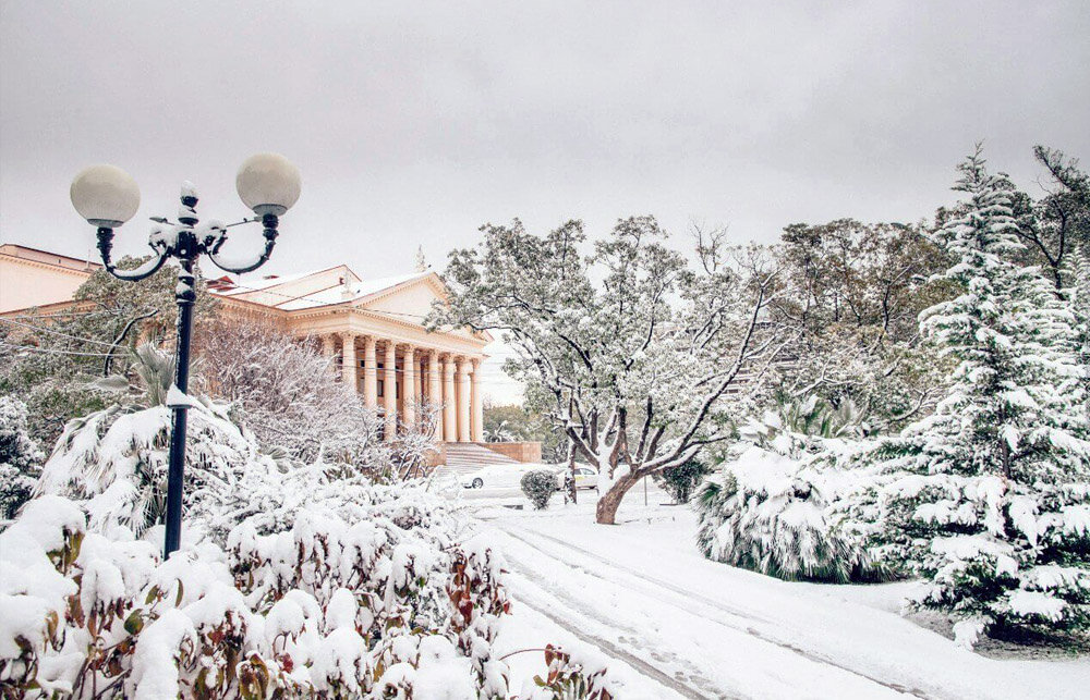 Нетипичный зимний сочинский пейзаж