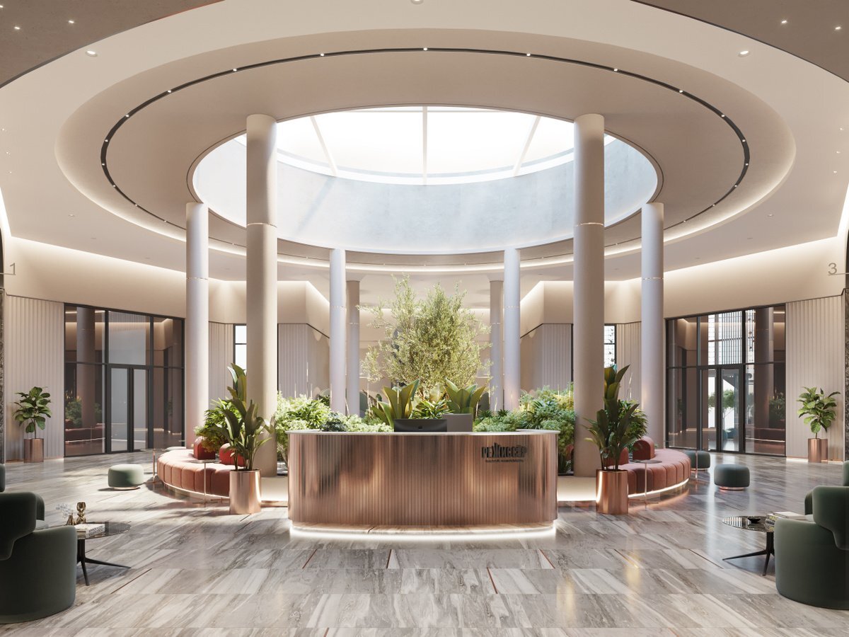 В таком холле будет хотеться провести побольше времени. Возможностей для этого будет предостаточно: тут расположатся коворкинг, детская комната, уютные столики и кресла для жителей дома и их гостей. Фото с сайта fsk.ru