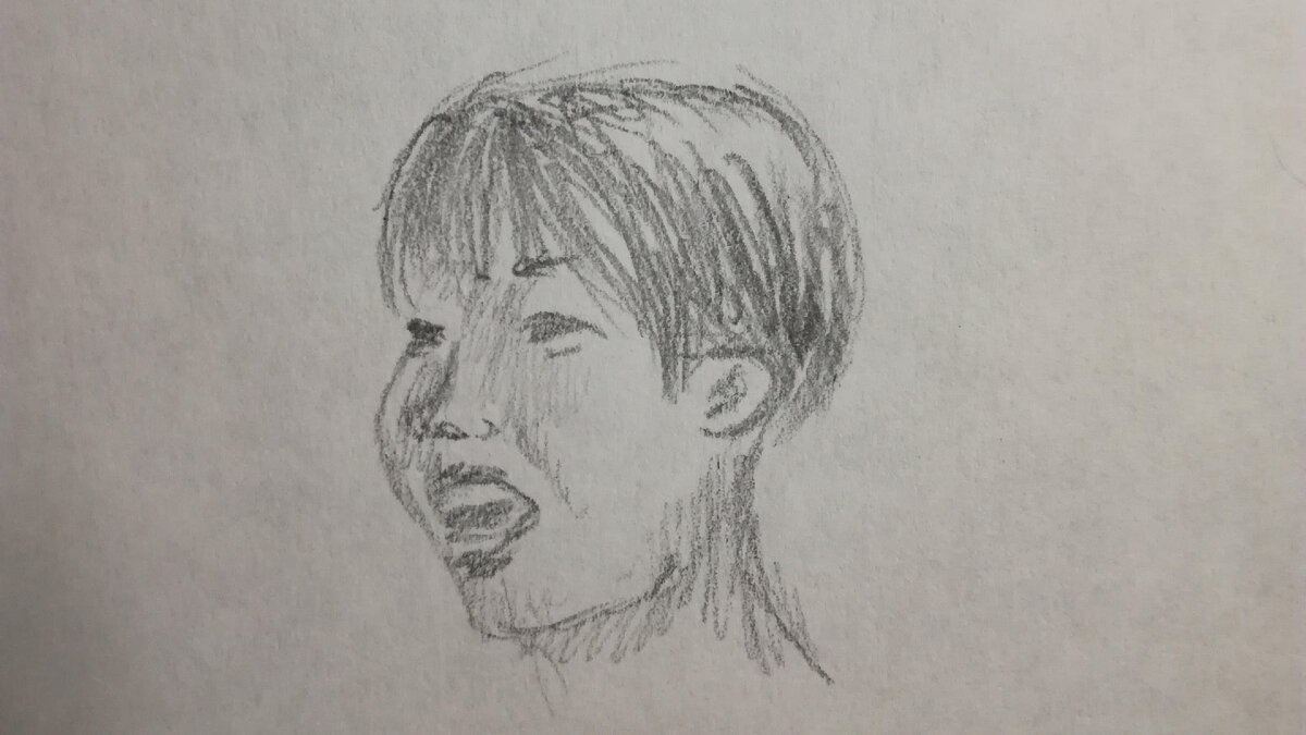 Неужто на этом рисунке Хосок у меня получился даже похожим на самого себя