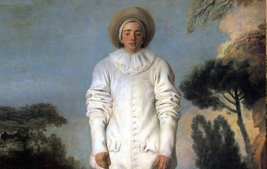 Антуан Ватто. Пьеро (фрагмент). 1718 г.
