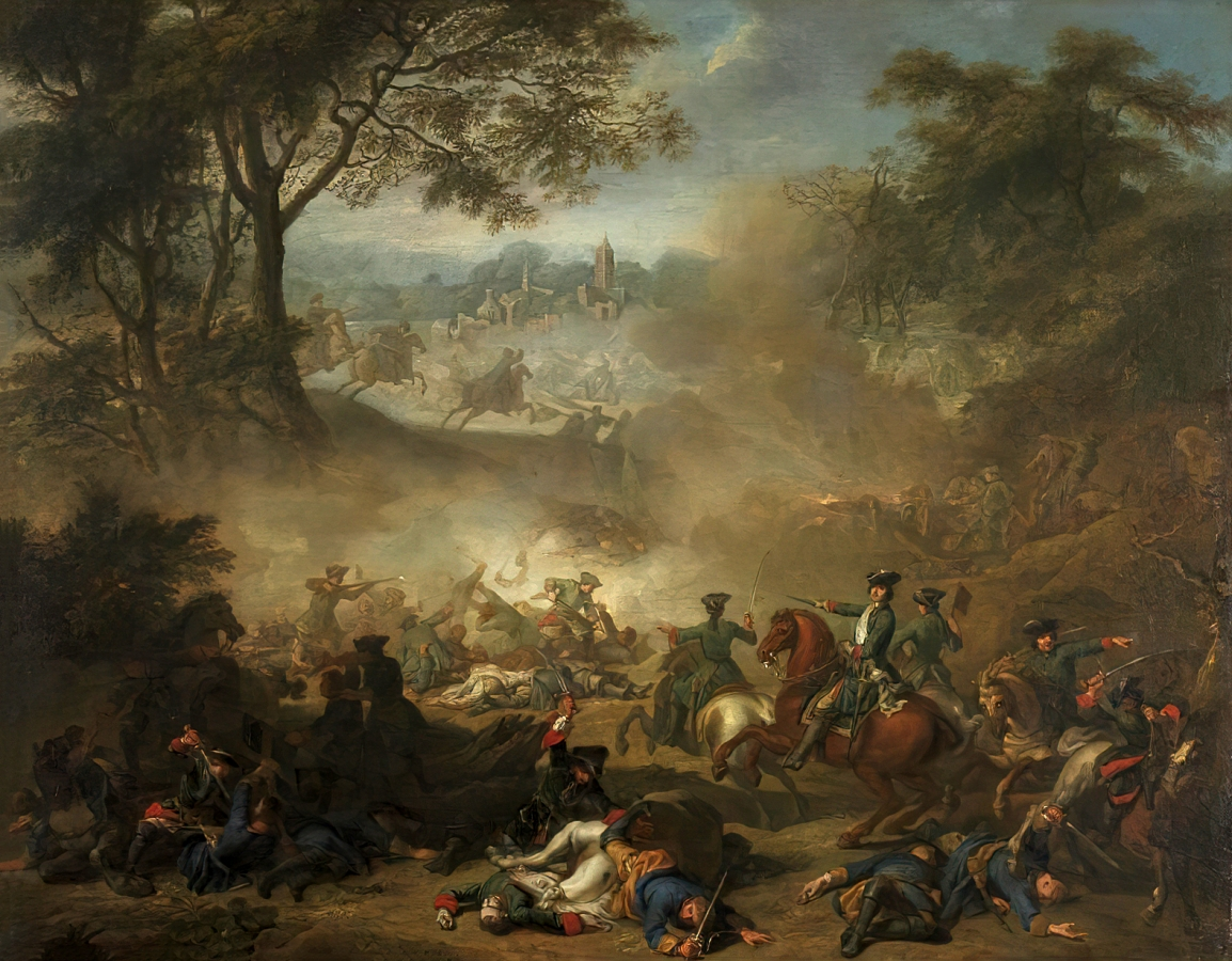 Жан Марк Наттье. Битва при лесной (Полтавский бой), 1717 г.  Государственный музей изобразительных искусств имени А.С.Пушкина.