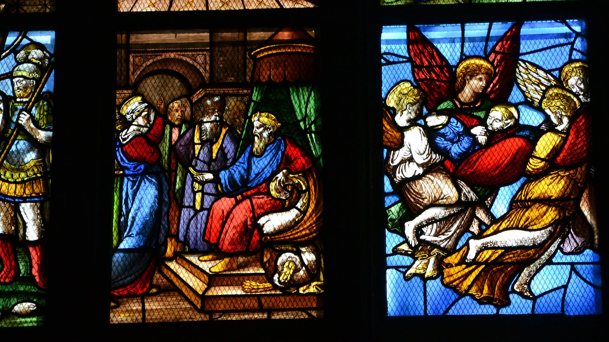 Деталь витража Миланского собора, созданная Джузеппе и его отцом