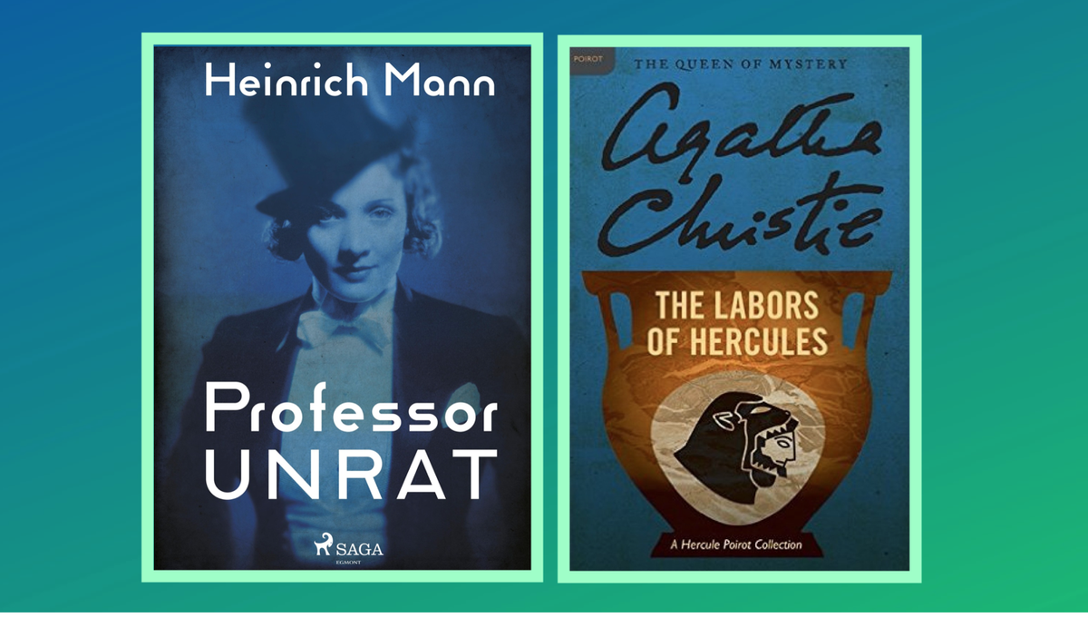 обложки книг "Учитель Гнус" и "Подвиги Геракла"