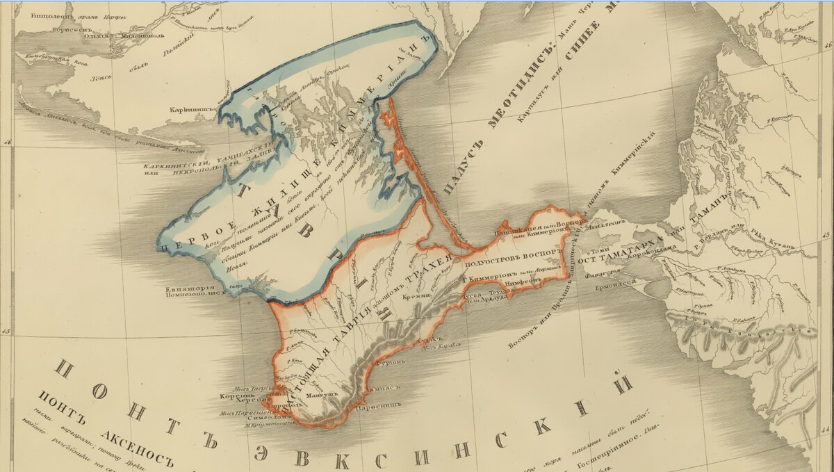 Карта расселения Тавров