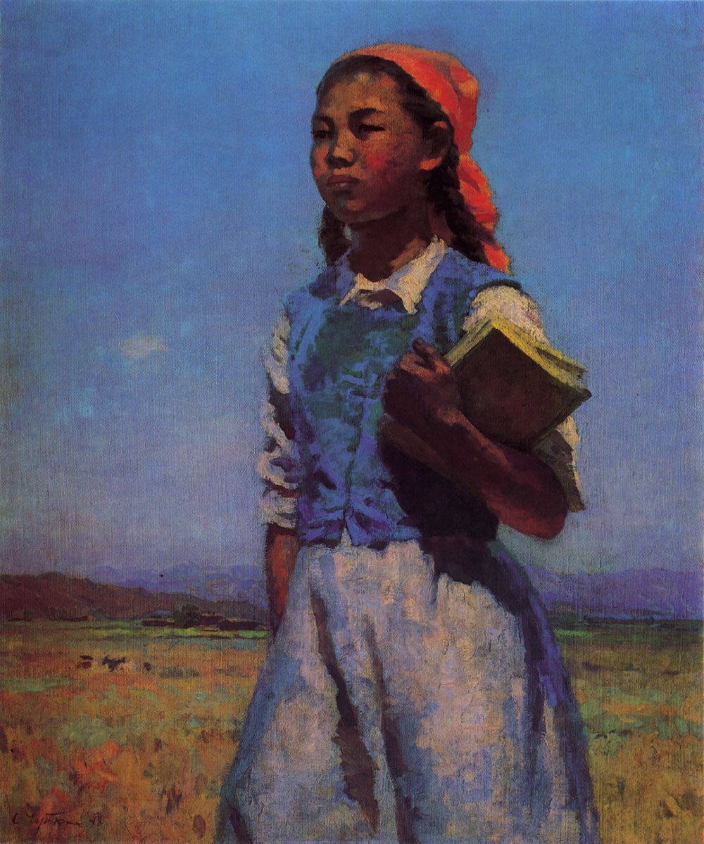 Семен Чуйков  "Дочь Советской Киргизии", 1948 год, Третьяковская галерея, Москва