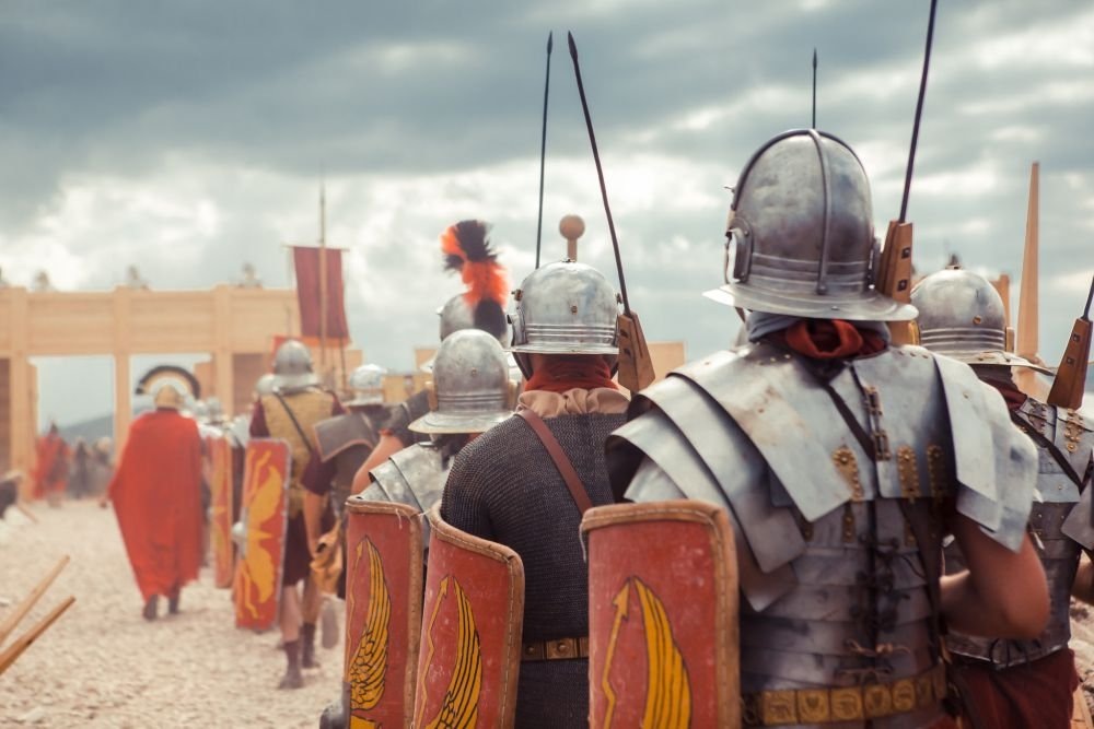 Римские легионеры возвращаются в каструм (Федюхины высоты). Фото: culture.ru