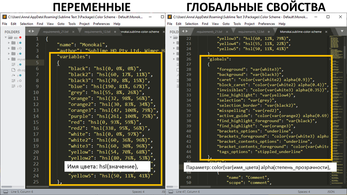 Файл настроек темы Sublime 3