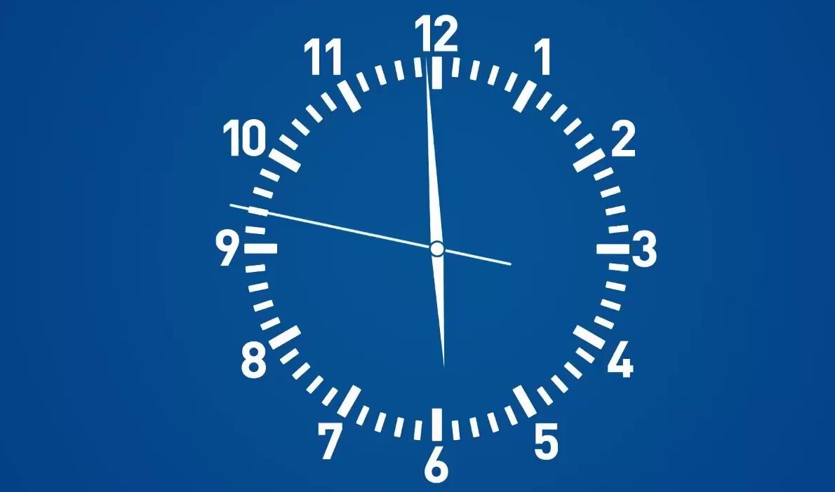 Часы из программы время