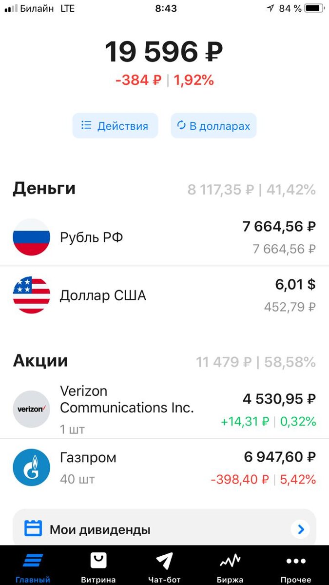 Мой портфель на 10.09.2020 г.