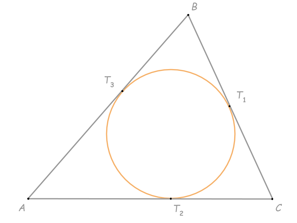 Окружность вписанная в треугольник рисунок
