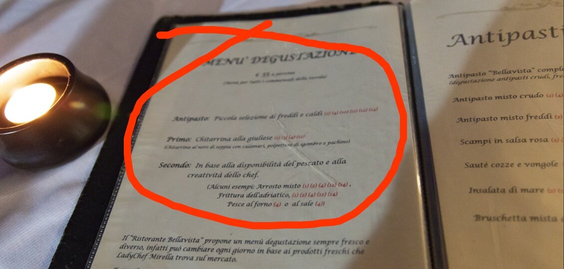 При оплате в чеке вы не найдете список блюд, там будет указана цена за меню, которое вы выбрали