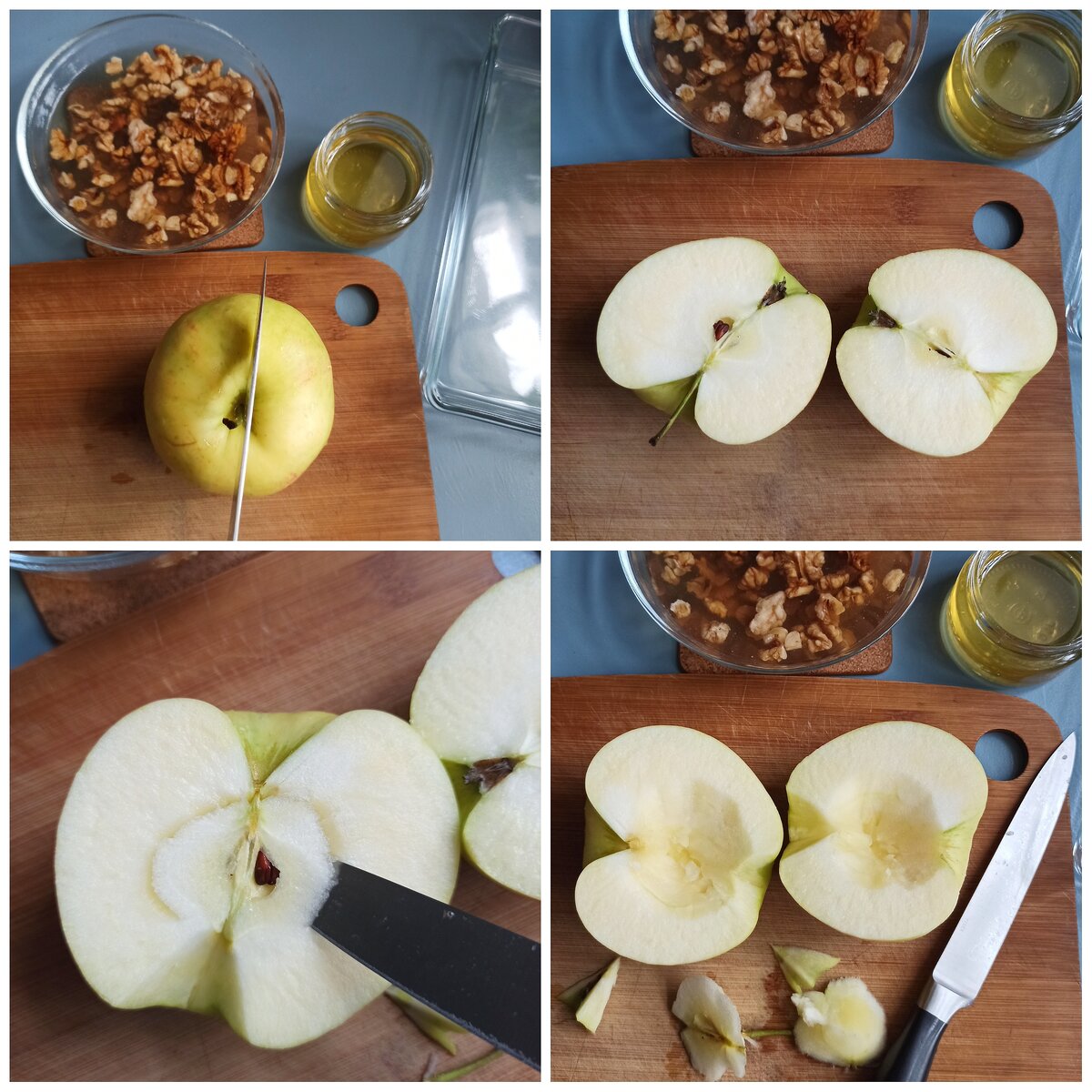 Ножом нужно сделать движение по кругу.