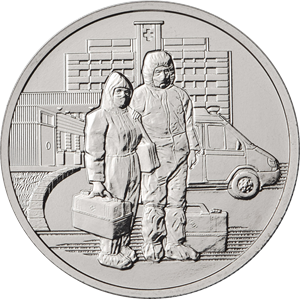 Памятная монета в 25 рублей, посвящённая самоотверженному труду медицинских работников