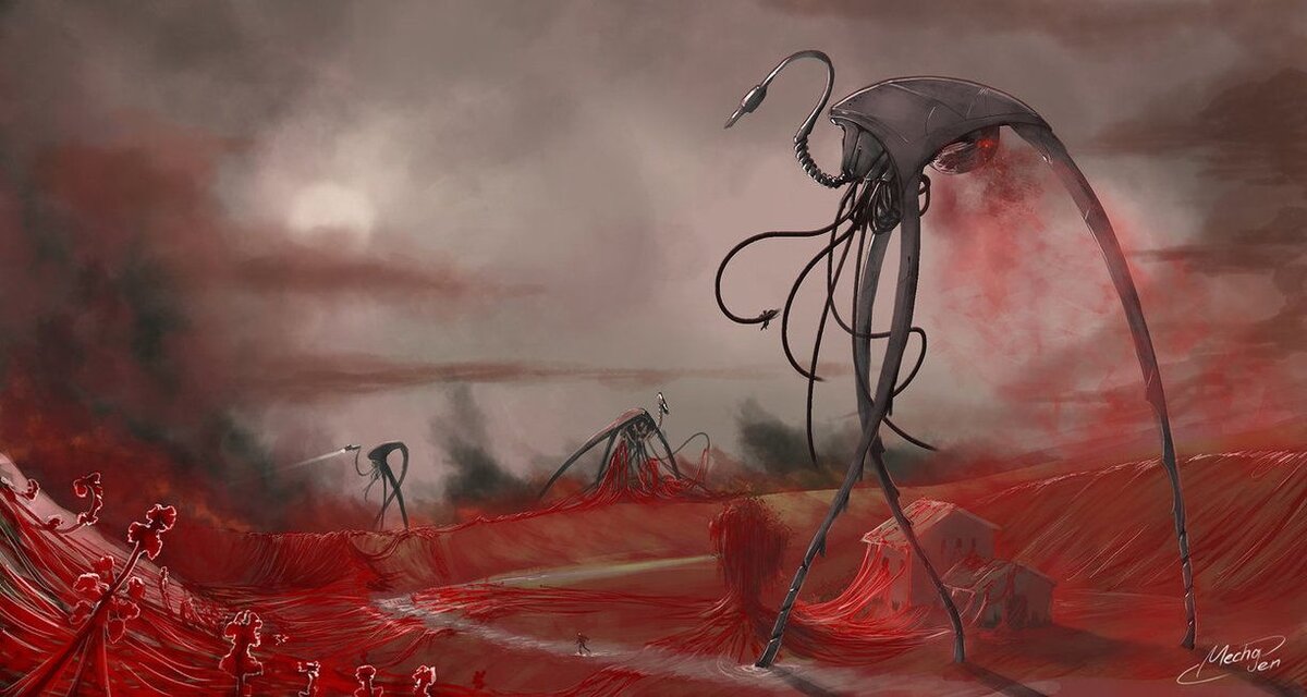 Трипод из войны миров рисунки