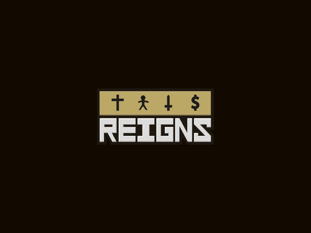 Скриншот сделан в игре "Reigns" / Начальное лого игры