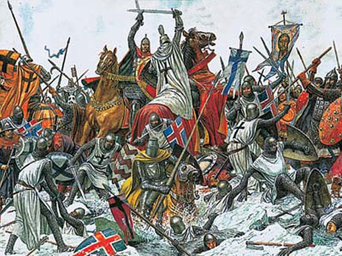 Россия 2 18 апреля. Битва на Чудском озере 1242 год Ледовое побоище. 1242 Ледовое побоище князь.