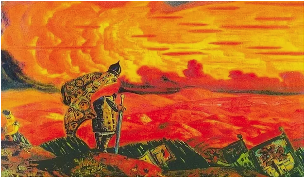 Стрелы неба копья земли. Н. Рерих, 1915 г