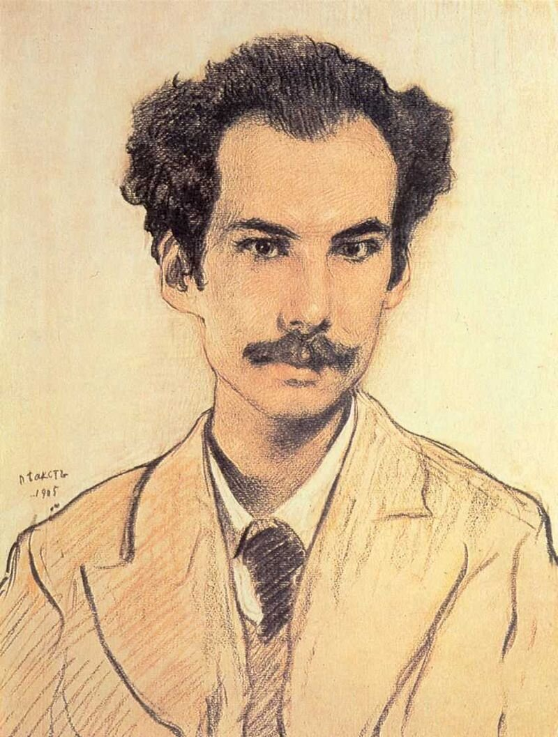 Леон Бакст. Портрет Андрея Белого, 1905 (карандашный набросок) / wikimedia.org