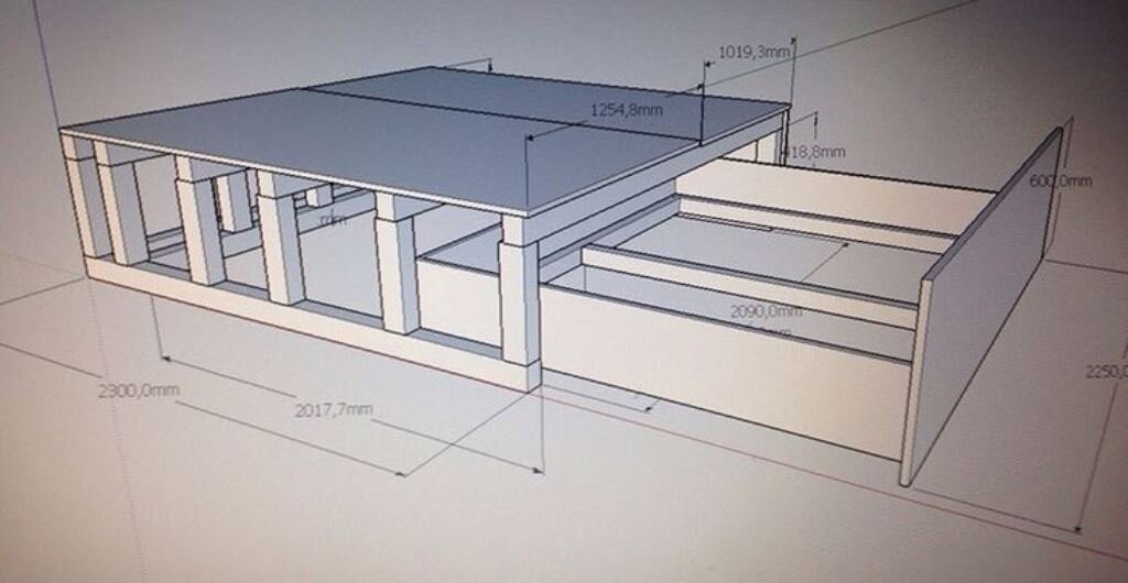 Как сделать подиум для выдвижной кровати своими руками