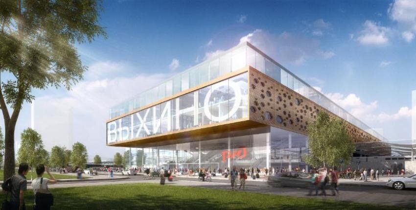 Модель ТПУ Выхино, вид с северо-западной стороны. Источник: mosmetro.ru
