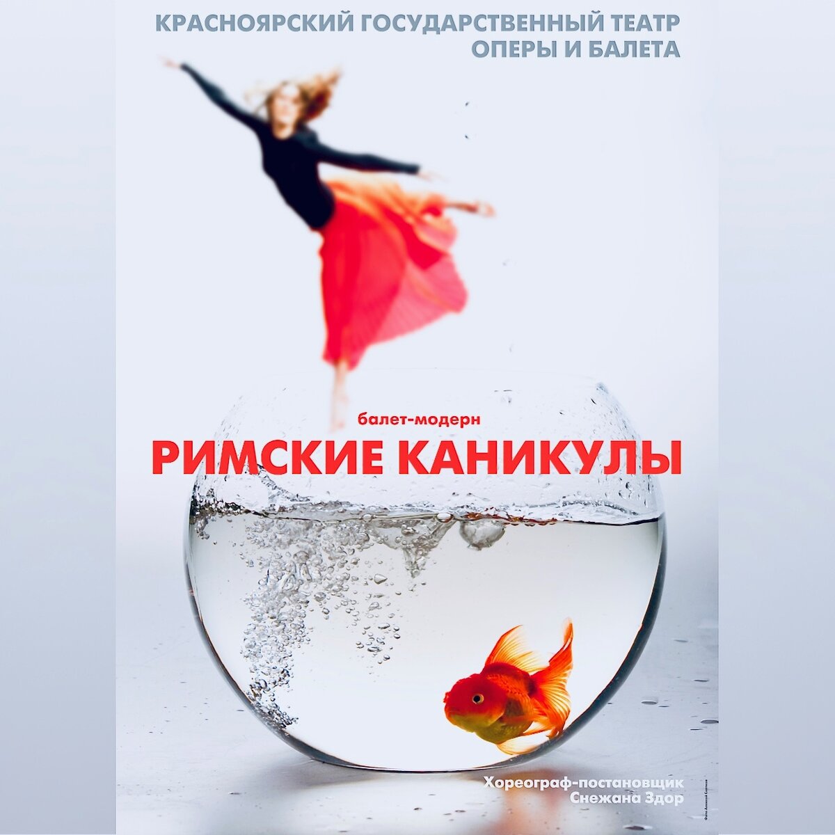 Идея афиши: Золотая рыбка – золотая, но не свободная! Попытка главной героини «выпрыгнуть» на свободу из своего статуса Принцессы... 