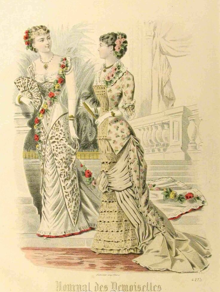 Вечерние платья, 1880-1881.