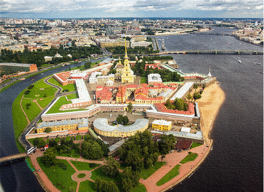 Геокристалл Петропавловской "крепости" в Петербурге.