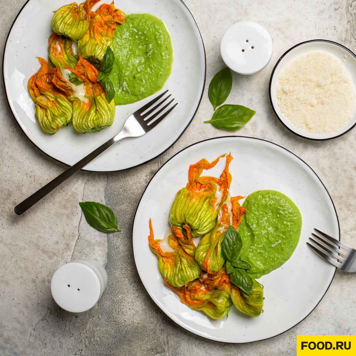 Вариант приготовления цветков цукини