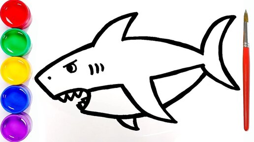 Скачать и распечатать раскраски с акулами