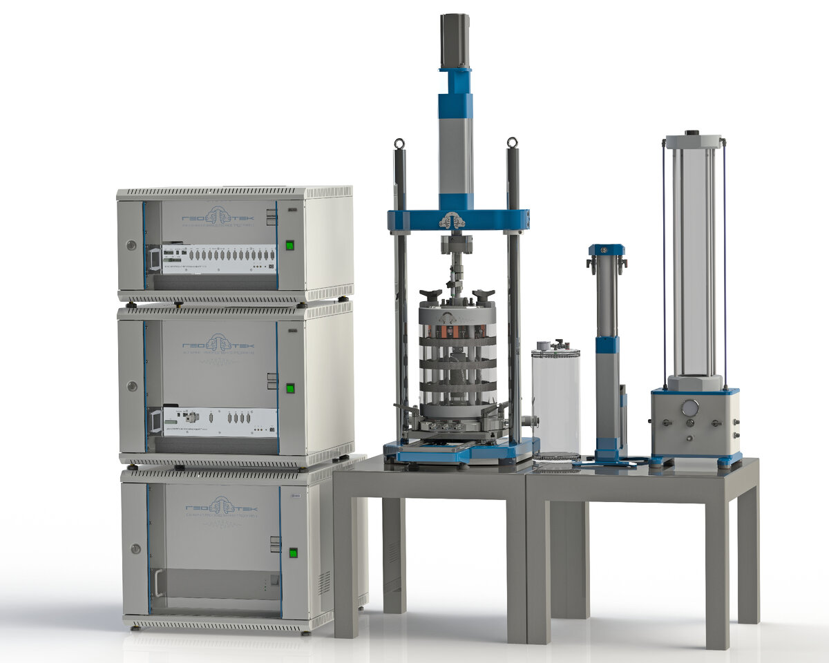АСИС для динамических испытаний в режиме резонансной колонки дисперсных грунтов
