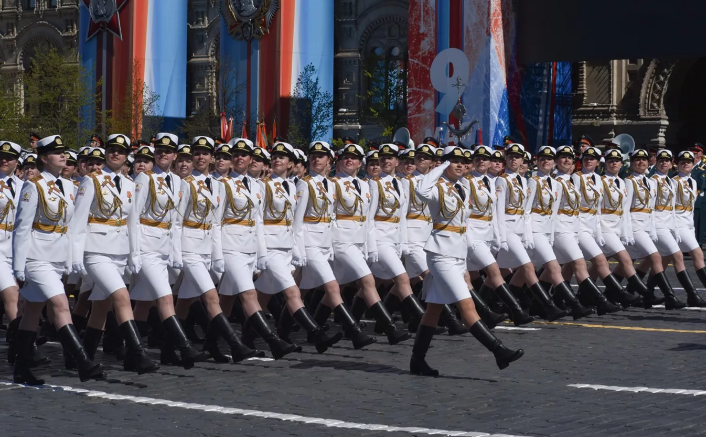 На параде в Москве. Фото из интернета.