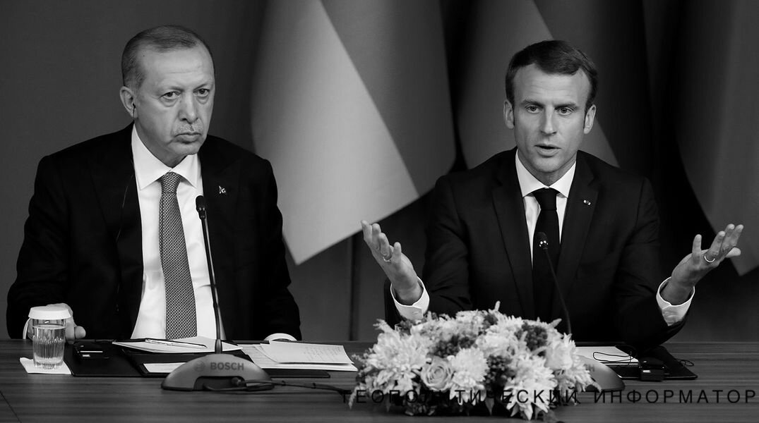 Президент Турции и Франции. 
