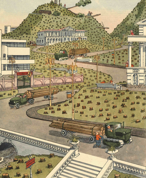 Художник К. Ротов, журнал "Крокодил" №3, 1957