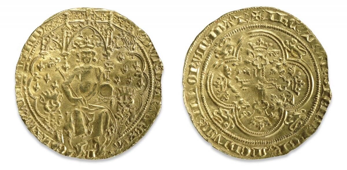 2) «Двойной леопард», 1343 год, золото