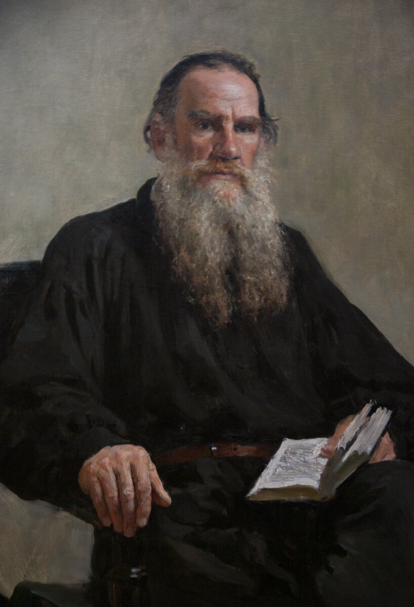 Портрет Л. Н. Толстого. 1887, художник И, Е. Репин, Третьяковская галерея, Москва.
