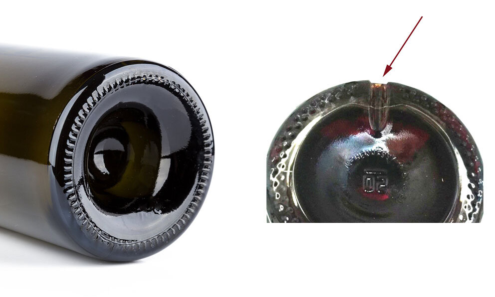 выемка на бутылке. выемка на дне бутылки. выемка на бутылке. дно бутылки. бутылка вина.