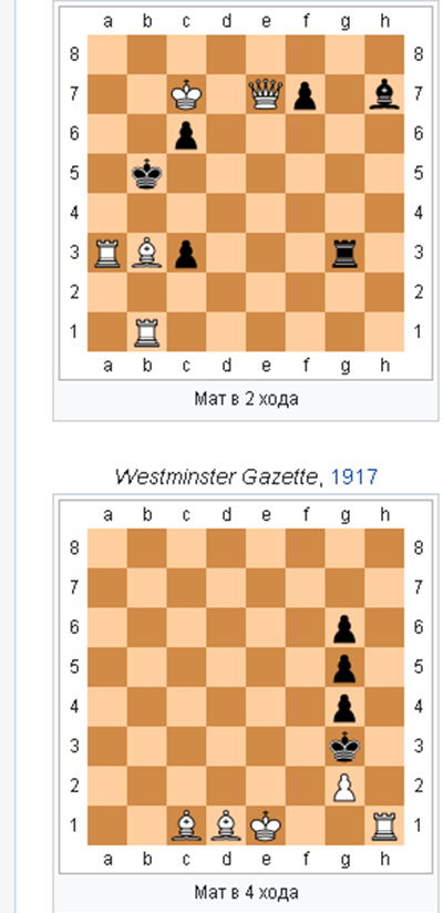 Щахматные задачи Анлерсона