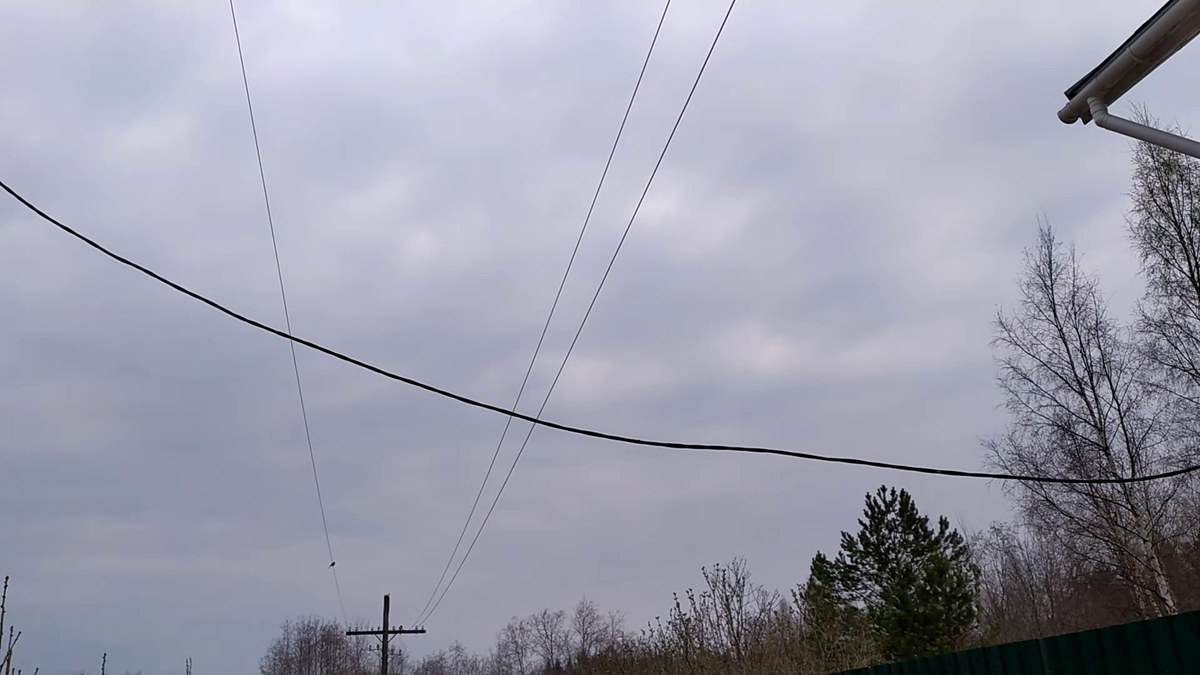 Телефонных проводов было больше. Штук 9.