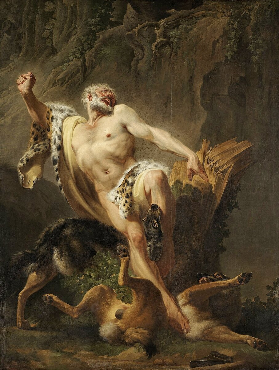 Joseph-Benoit Suvée - Milo of Croton, 1763. Смерть Милона Кротонского - распространенный сюжет в культуре