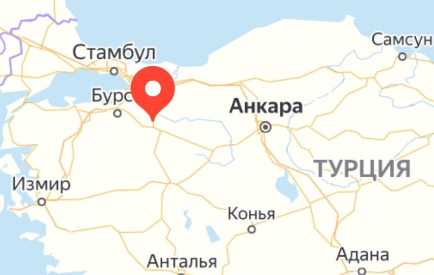 Нахождение Лидии на карте