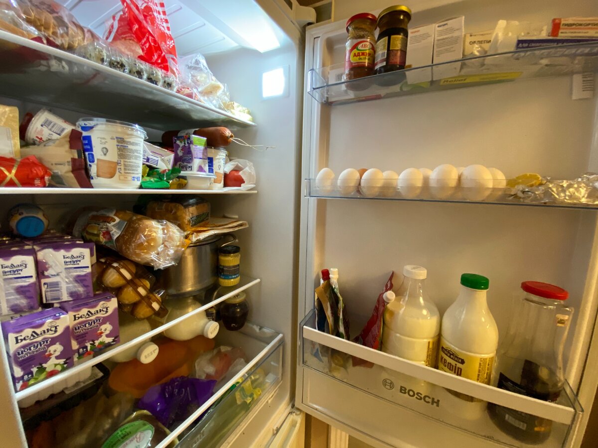 Забить холодильник продуктами на 1500р