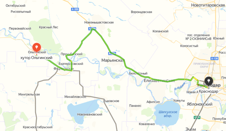 Маршрут в центр города