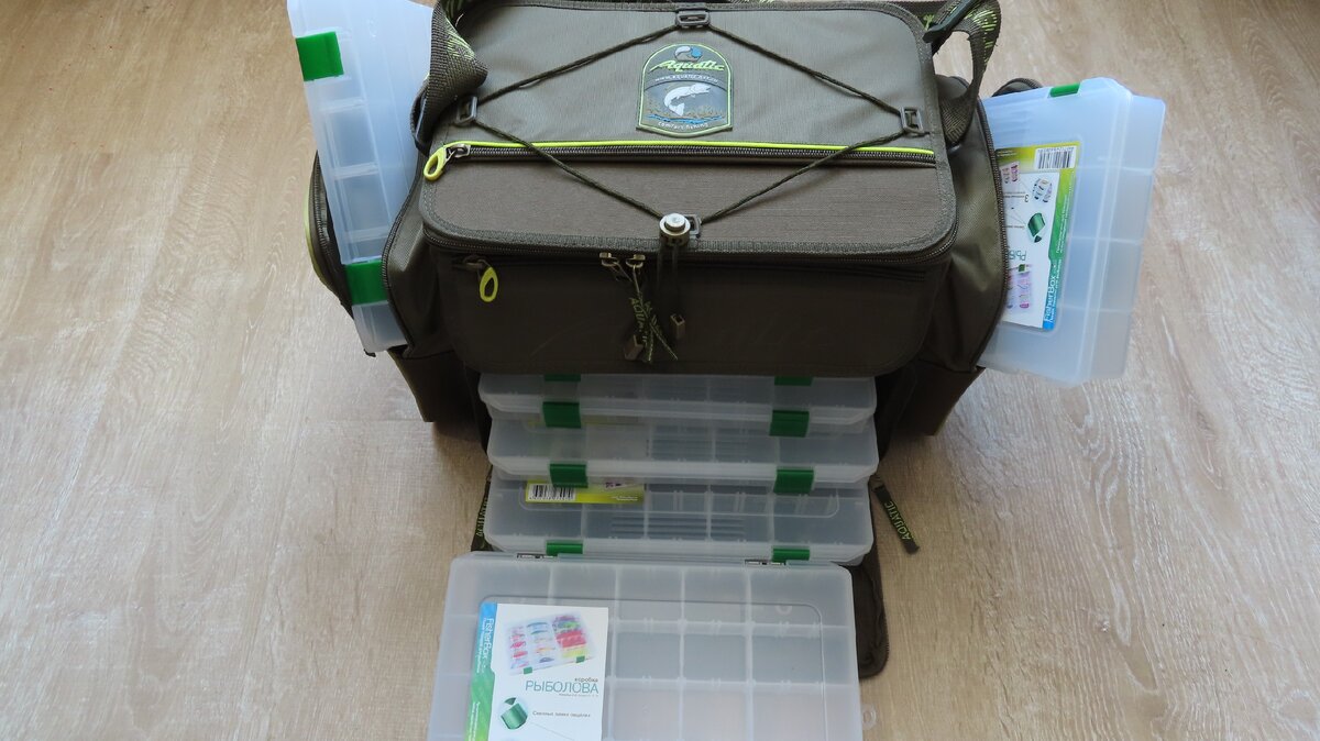 5 шт больших коробок в основном отсеке и две шт в боковых карманах