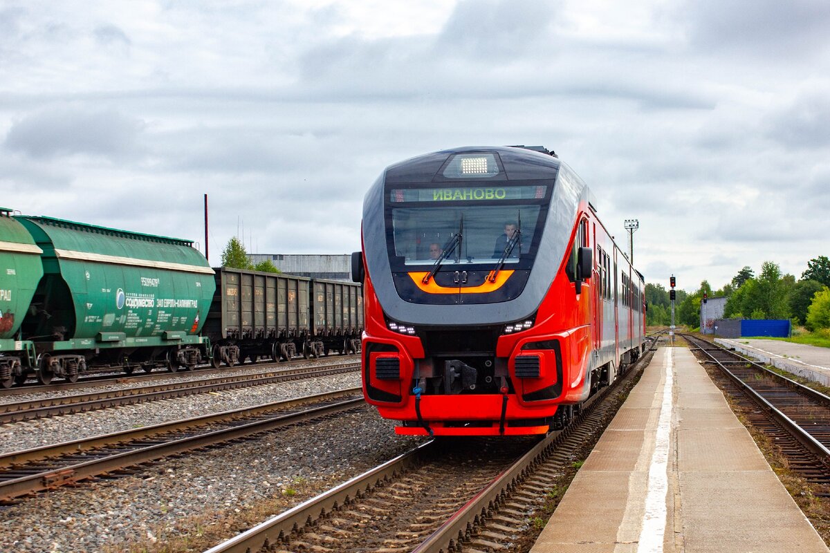 РА-3, поезд 7004 Кинешма-Иваново, станция Ермолино