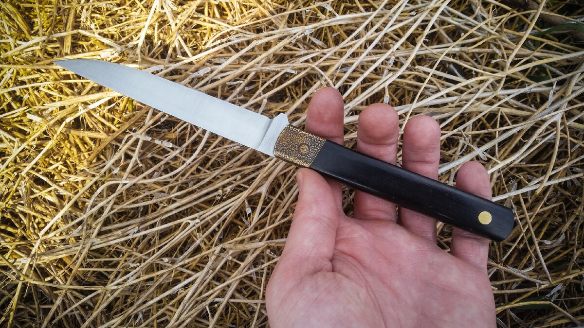 Изготовление наборной рукояти ножа из кожи